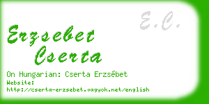 erzsebet cserta business card
